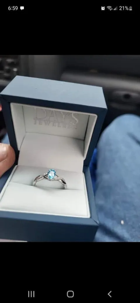 Bague argentée à pierre bleue perdue à Versailles Bague Versailles 78000
